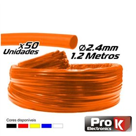 Tubo Manga Termoretráctil 2.4Mm 1.2M 50X Vermelho Prok