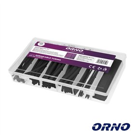 Conjunto De Tubos Manga Termoretráctil Preto 100Pcs Orno