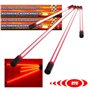 Conjunto De 4 Néons P/ Chassi Auto Vermelho