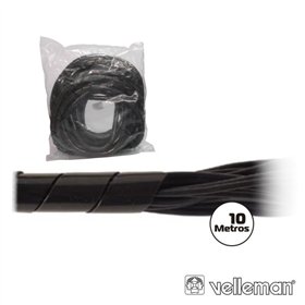 Protector De Cabo Espiral Preto 10M Ø 15Mm Velleman