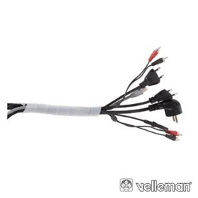 Protector De Cabo Espiral Branco Transp. 10M Ø 15Mm Velleman