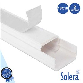 Calha Técnica Pvc C/ Adesivo 16X16Mm 182Mm² 2M Solera