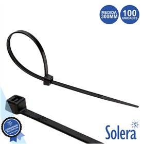 Conjunto 100 Braçadeiras Nylon 4.8X300Mm Solera