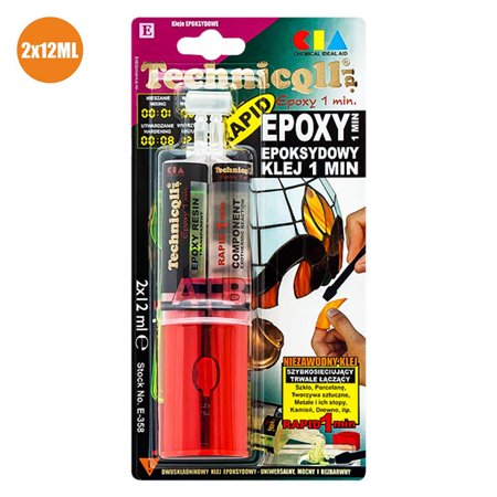 Cola Epóxi Secagem Rápida Transparente 24Ml