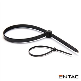 Conjunto 50 Braçadeiras Nylon 2.5X200Mm Preto Entac