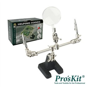 Suporte Articulado C/ Lupa E Pinças Crocodilo Proskit