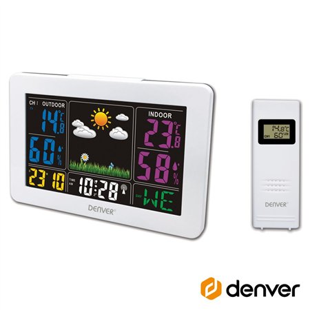 Estação Meteorológica S/ Fios C/ Visor Branco Denver