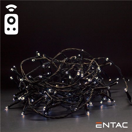 Grinalda 50 Leds 3000K Comando Ir 3Xaa 5Mt