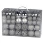 Conjunto De 100 Bolas De Natal Prateadas