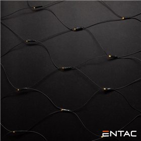 Grinalda 160 Leds 3000K Rede 220V 2X1.5Mt