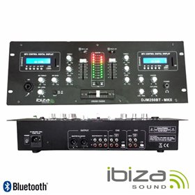Mesa De Mistura 2 Canais 7 Entradas Usb/Bt/Sd Ibiza