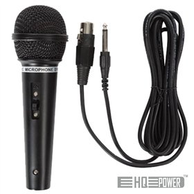 Microfone Dinâmico C/ Cabo 80Hz-12Khz 3M Hq Power