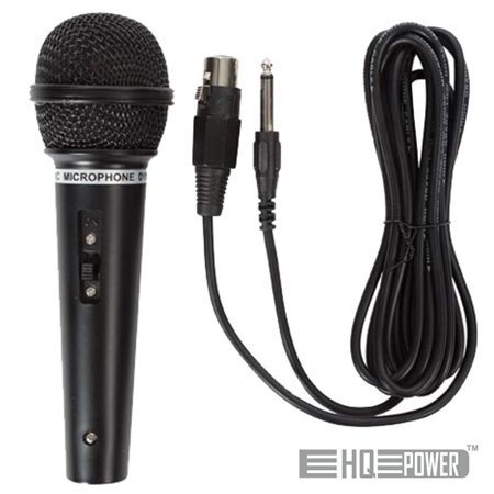 Microfone Dinâmico C/ Cabo 80Hz-12Khz 3M Hq Power