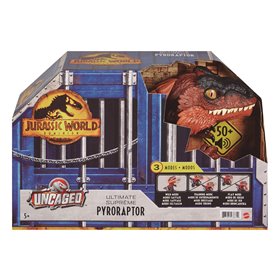 Figura mattel jurássico mundo uncaged dinossauro em chamas