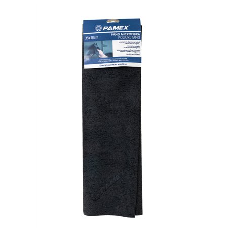 Panos de Microfibra Preto Poliuretano (Especial - Superfícies Metálicas) 35x38 - 1 unidade