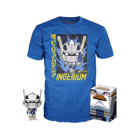 Pop & Tee My Hero Academia Tenya Iida Ingenium (Full Mech Suit) Funko + Camiseta Tamanho Aleatório