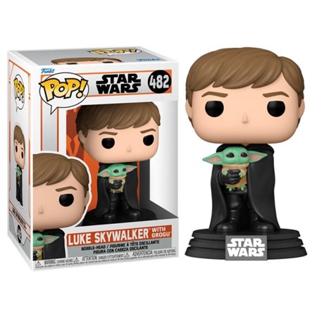 Funko Pop Star Wars O Mandaloriano Luke com criança 58290