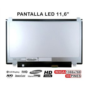 Ecrã LED de 11.6" Hd LED Slim para Portatil N116Bge-E42 N116Bge-E32 Edp de 30 Pines