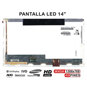Ecrã LED de 14" para Portatil LTN140At26-T01 LP140Wh1 (Tl) (C6)
