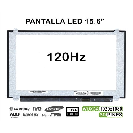 Ecrã LED de 15.6" para Portatil N156Hhe-Ga1 120Hz 1920X1080 30 Pines