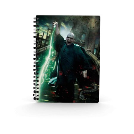 Caderno efeito 3d sd brinquedos harry potter pôster voldemort