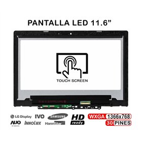 Ecrã LED com Estrutura de 11.6" para Portatil Lenovo Chromebook 300E 2Nd Gen 81Qc Mtk Sin G-Sensor