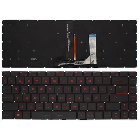 Teclado Retroiluminado para Portatil MSI Gf63 Gf65 Gs65 Gs65Vr Preto