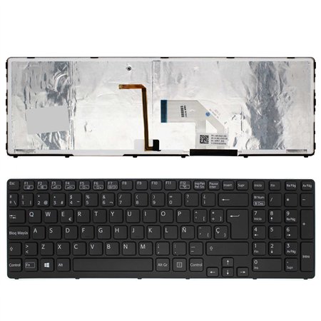 Teclado Retroiluminado para Portatil Sony Vaio SVE15 SVE17 Series Negro