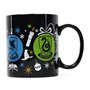 Caneca meia lua harry potter casas bugigangas 400ml