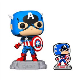 Funko Pop! Marvel A60 - Comic Captain America With Pin