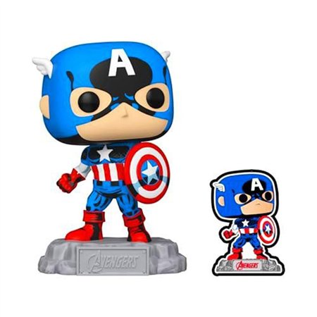 Funko Pop! Marvel A60 - Comic Captain America With Pin