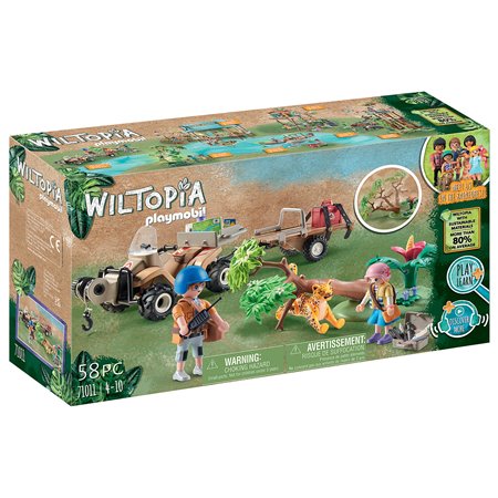 playmobil wiltopia quad resgate de animais