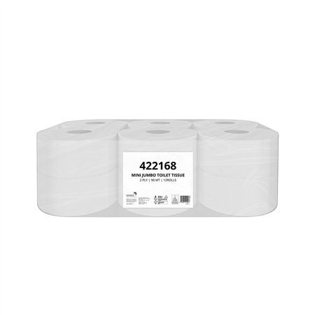 Papel Higiénico Jumbo 12x90mts 2 Folhas 12 rolos