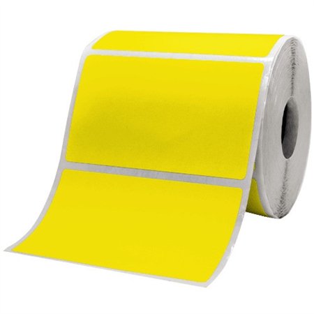 Etiquetas Polipropileno Amarelo Brilho 80x19