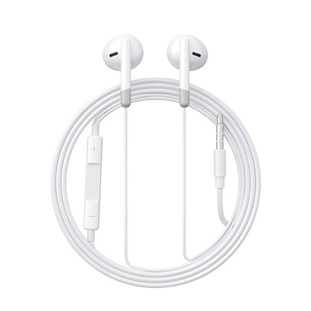 Auscultadores C/ Fios Stereo Jack 3.5 4p Branco Joyroom