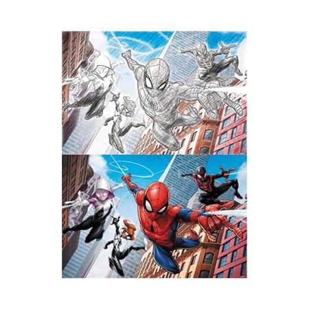 Scratch puzzle prime 3d marvel multi universo 150 peças