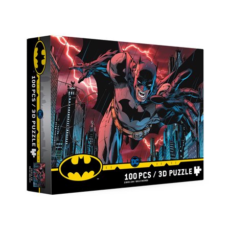 Quebra-cabeça 100 efeito 3d batman city dc universe