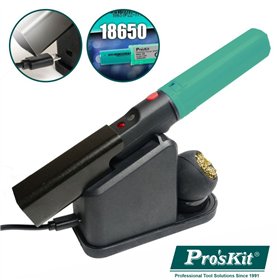 FERRO DE SOLDAR C/ BAT 2200MA 8W 500ºC CARGA S/ FIOS PROSKIT