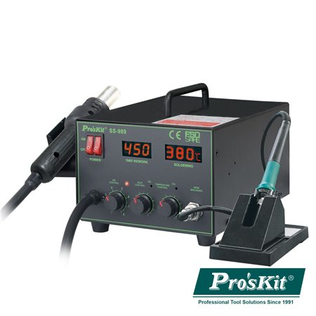 ESTAÇÃO DE SOLDAR SMD AR QUENTE 2 EM 1 700W PROSKIT