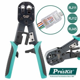 ALICATE DE CRAVAR RJ45/RJ11/RJ12 PASSANTE PROSKIT