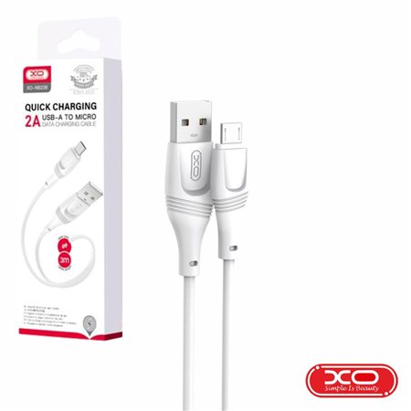 Cabo USB-A Macho / Micro-USB Macho 3m Branco XO