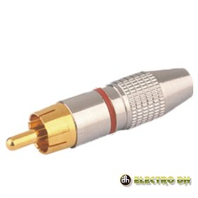 FICHA RCA MACHO VERMELHA METÁLICA / DOURADA EDH