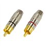 Ficha RCA HQ Macho 2x Preta/Vermelha