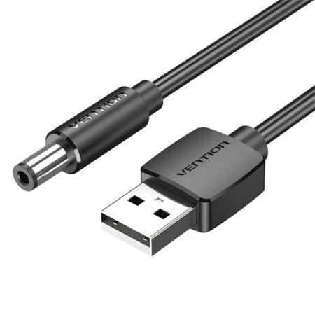 Cabo de Alimentação Vention CEXBG, USB Macho - DC 3.5mm Macho, 1.5m, Preto