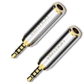 Adaptador Jack Vention VAB-S02, Jack 2.5 Macho - Jack 3.5 Fêmea, Plata