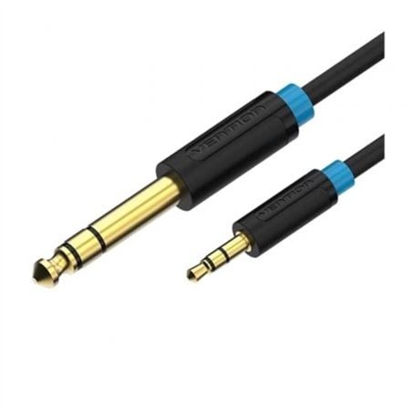 Cabo Stereo Vention BABBH, Jack 6.5 Macho - Jack 3.5 Macho, 2m, Preto
