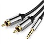 Cabo Stereo Vention BCFBF, Jack 3.5 Macho - 2x RCA Macho, 1m, Preto