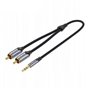 Cabo Stereo Vention BCNBI, Jack 3.5 Macho - 2x RCA Macho, 3m, Cinza