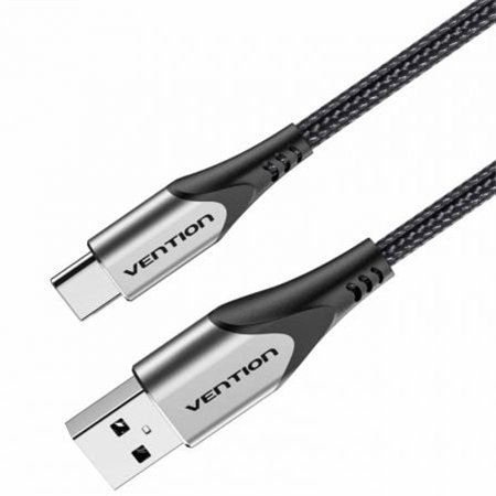 Cabo USB 2.0 Tipo-C Vention CODHH, USB Macho - USB Tipo-C Macho, Até 60W, 480Mbps, 2m, Cinza