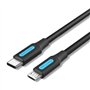 Cabo USB 2.0 Tipo-C Vention COVBF, USB Tipo-C Macho - MicroUSB Macho, Até 10W, 480Mbps, 1m, Preto